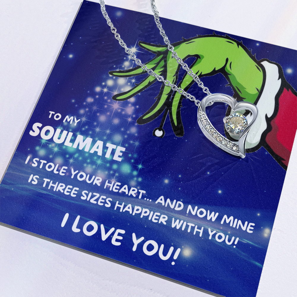 To My Soulmate Three Size Grinch Forever Love Necklace Gift Set
