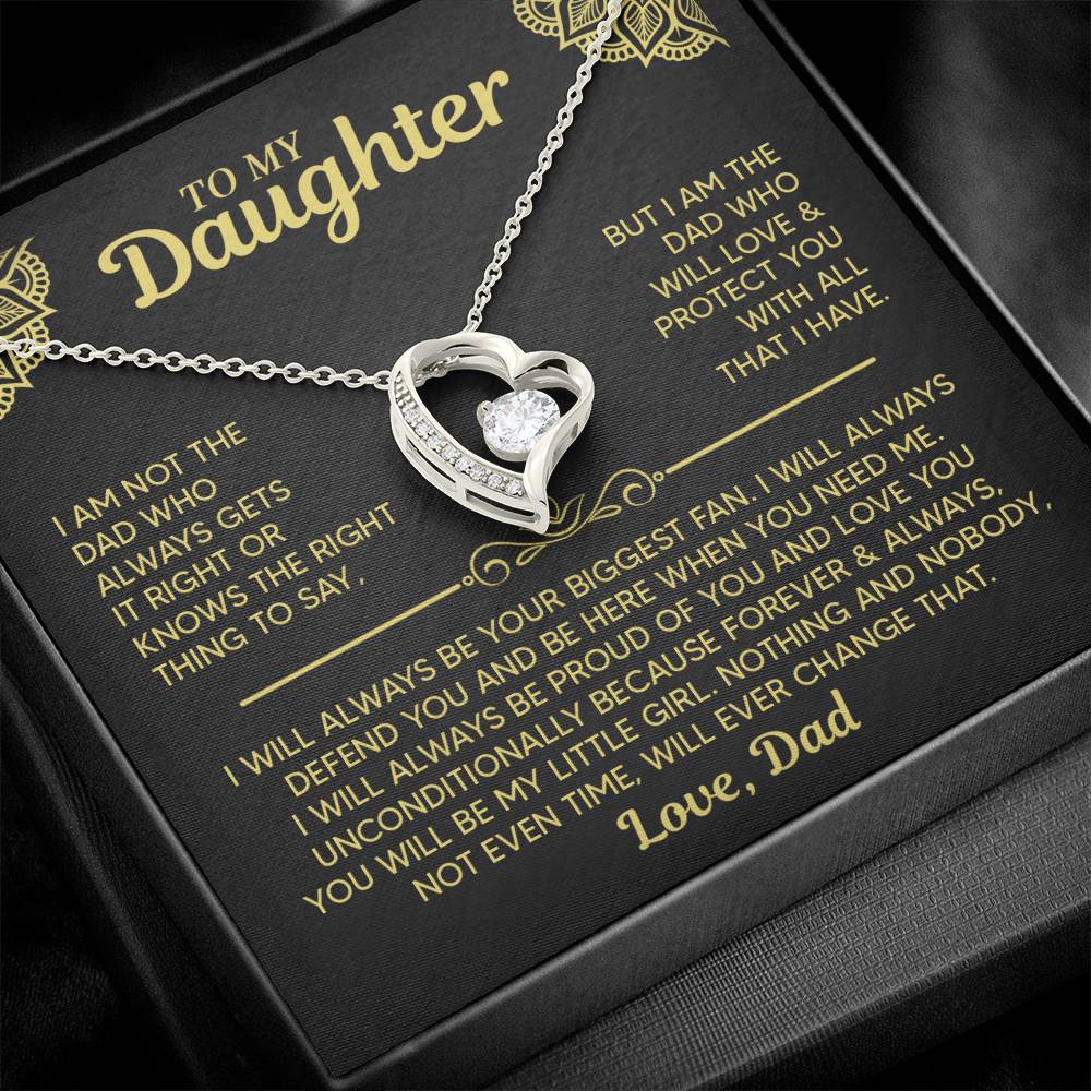 TO MY DAUGHTER BIGGEST FAN FOREVER LOVE NECKLACE GIFT SET