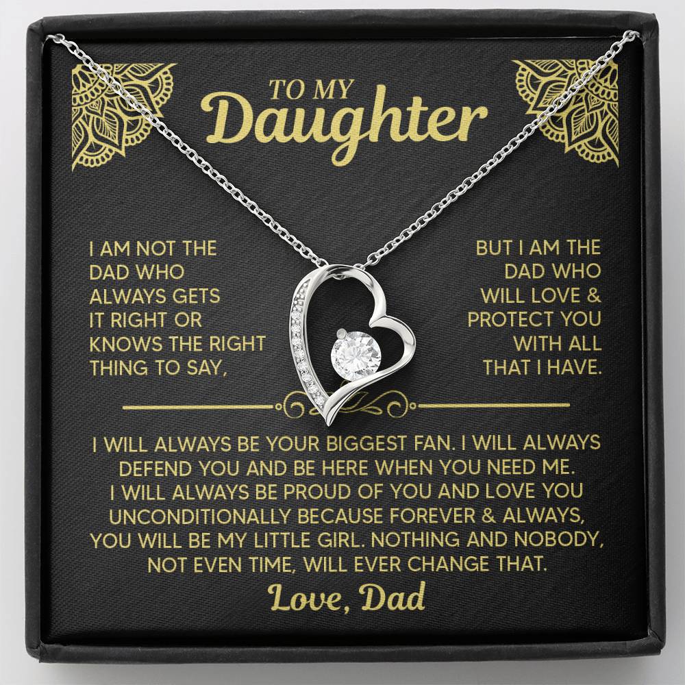 TO MY DAUGHTER BIGGEST FAN FOREVER LOVE NECKLACE GIFT SET