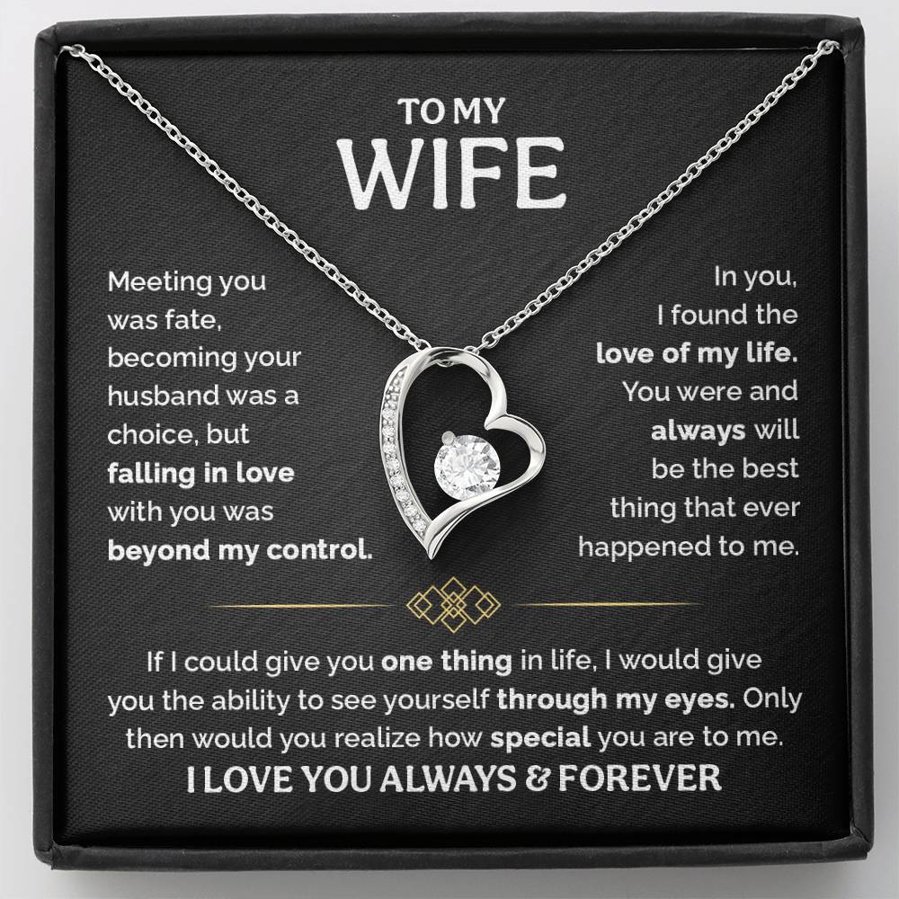 TO MY WIFE CHOICE FOREVER LOVE NECKLACE GIFT SET