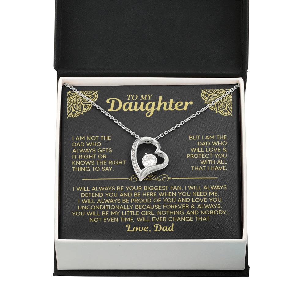 TO MY DAUGHTER BIGGEST FAN FOREVER LOVE NECKLACE GIFT SET