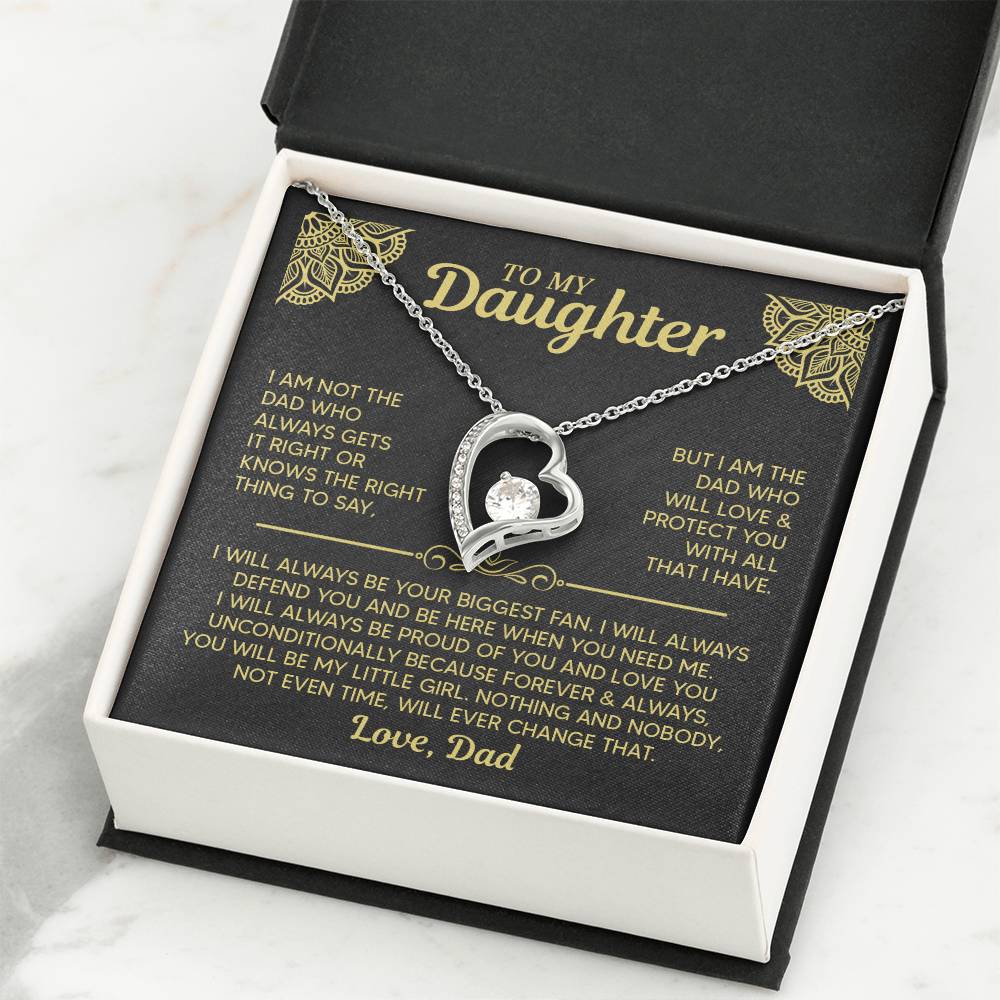 TO MY DAUGHTER BIGGEST FAN FOREVER LOVE NECKLACE GIFT SET