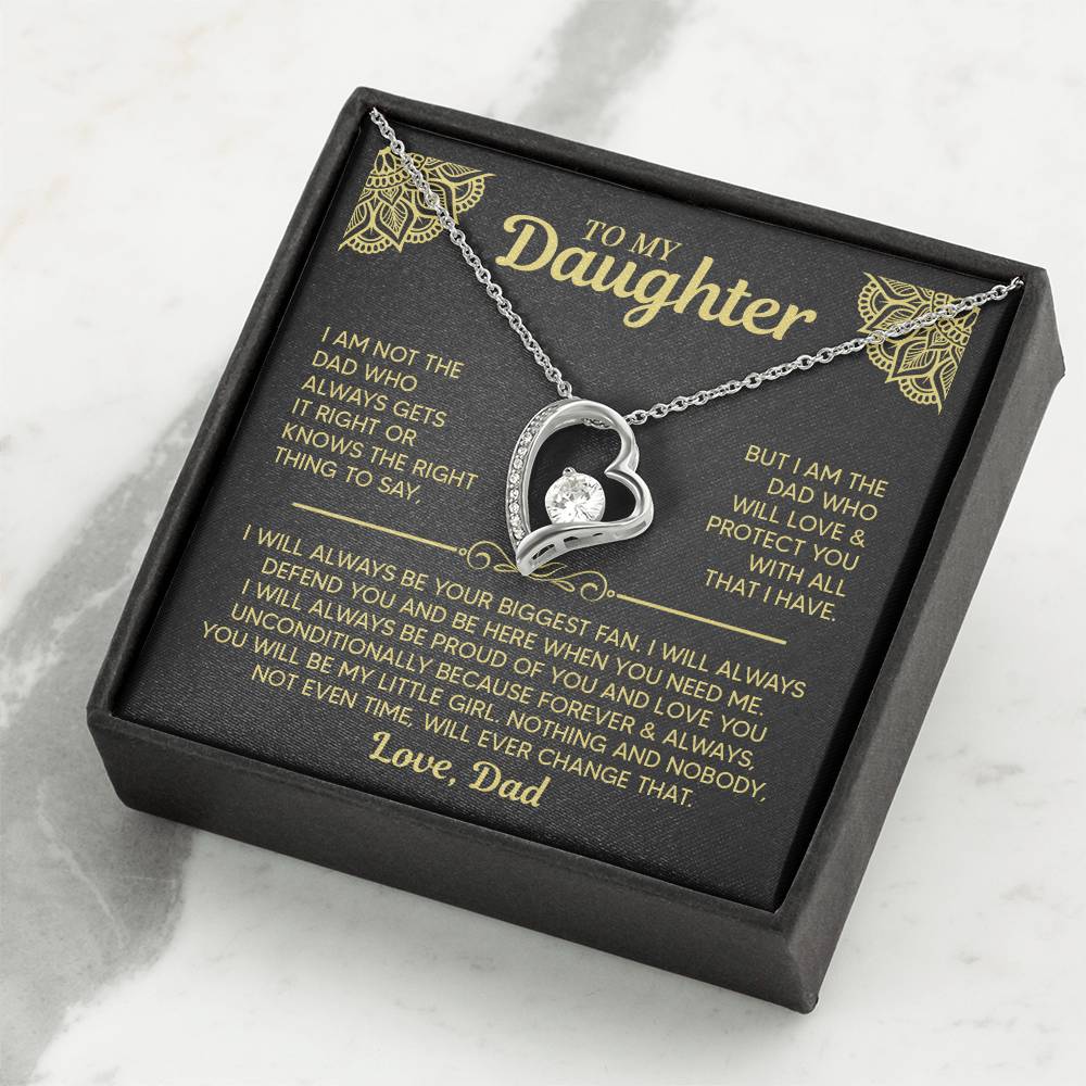 TO MY DAUGHTER BIGGEST FAN FOREVER LOVE NECKLACE GIFT SET