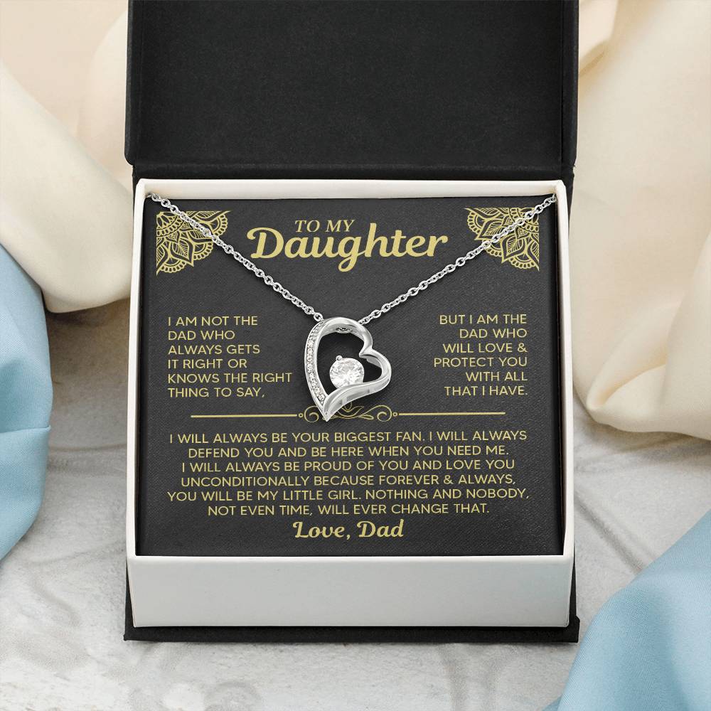 TO MY DAUGHTER BIGGEST FAN FOREVER LOVE NECKLACE GIFT SET