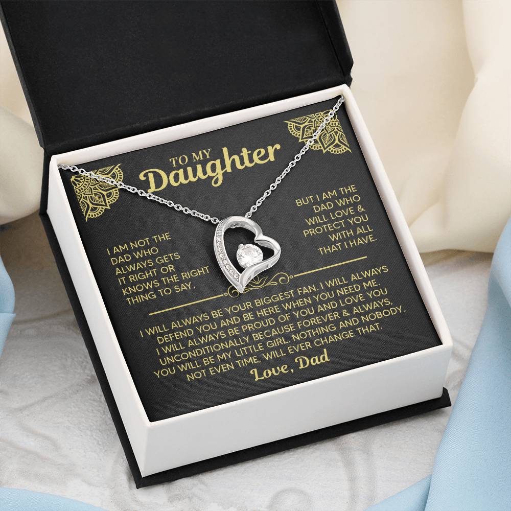 TO MY DAUGHTER BIGGEST FAN FOREVER LOVE NECKLACE GIFT SET