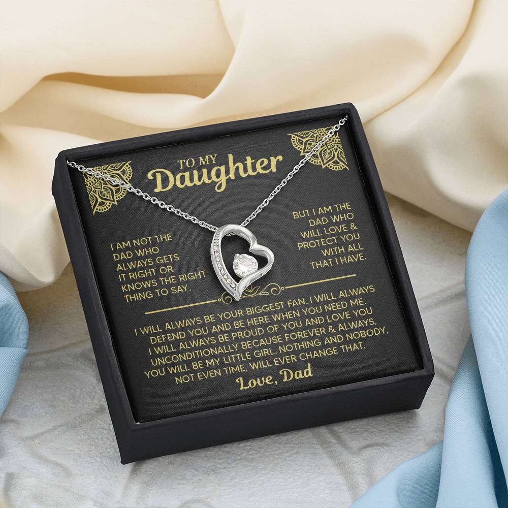 TO MY DAUGHTER BIGGEST FAN FOREVER LOVE NECKLACE GIFT SET