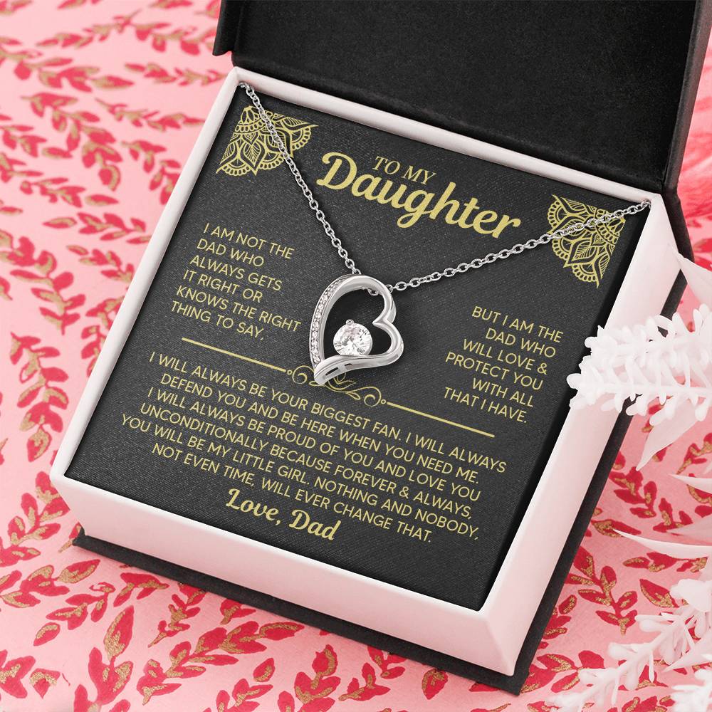 TO MY DAUGHTER BIGGEST FAN FOREVER LOVE NECKLACE GIFT SET