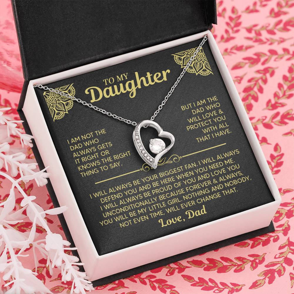 TO MY DAUGHTER BIGGEST FAN FOREVER LOVE NECKLACE GIFT SET
