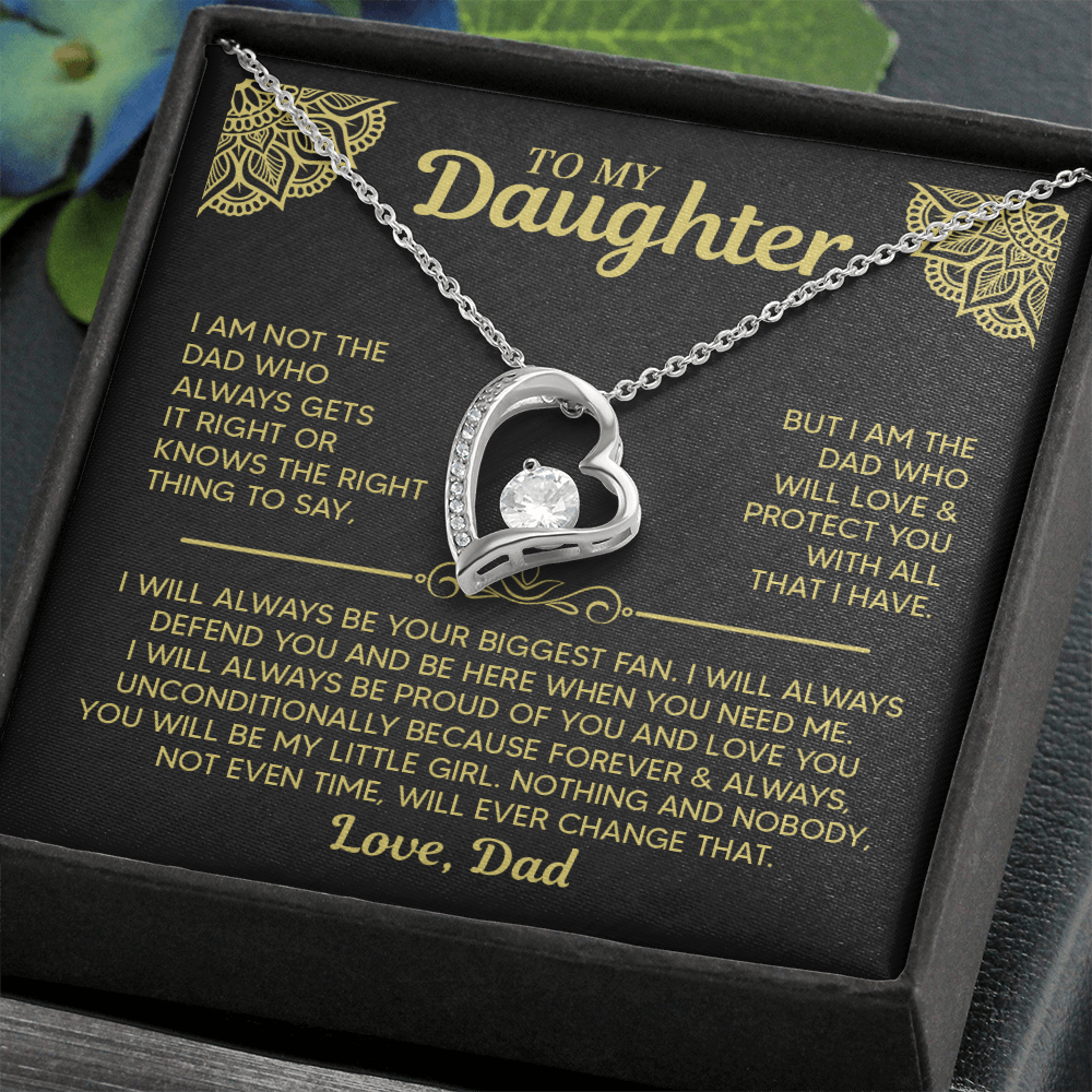 TO MY DAUGHTER BIGGEST FAN FOREVER LOVE NECKLACE GIFT SET
