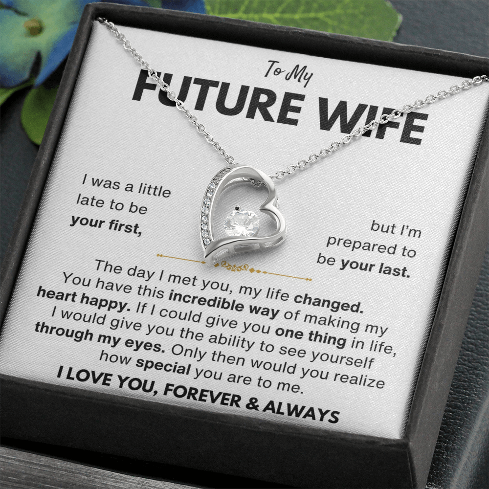To My Future Wife Your Last Forever Love Necklace Gift Set