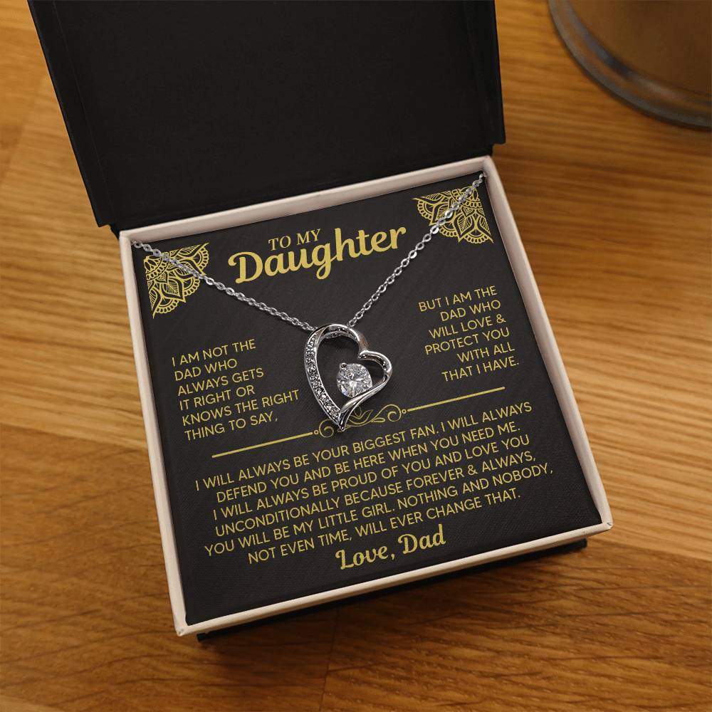 TO MY DAUGHTER BIGGEST FAN FOREVER LOVE NECKLACE GIFT SET