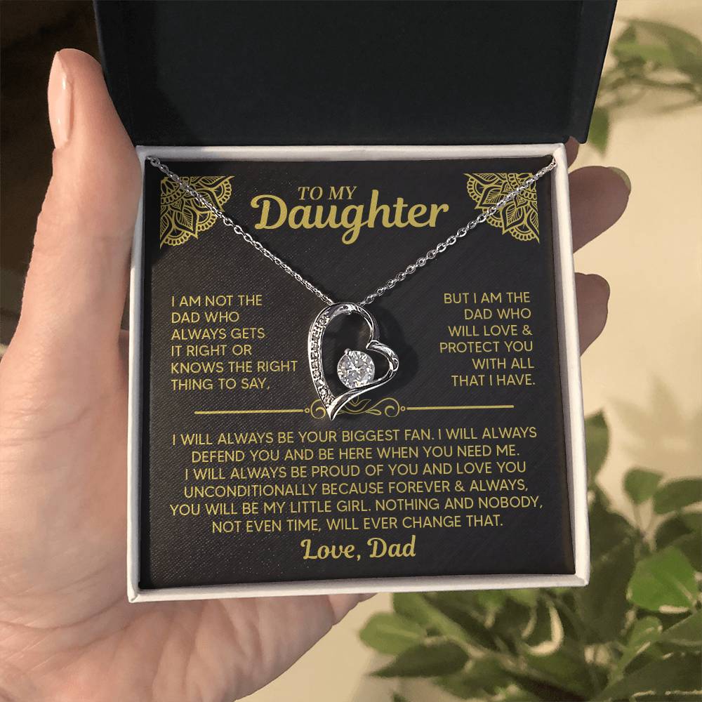 TO MY DAUGHTER BIGGEST FAN FOREVER LOVE NECKLACE GIFT SET