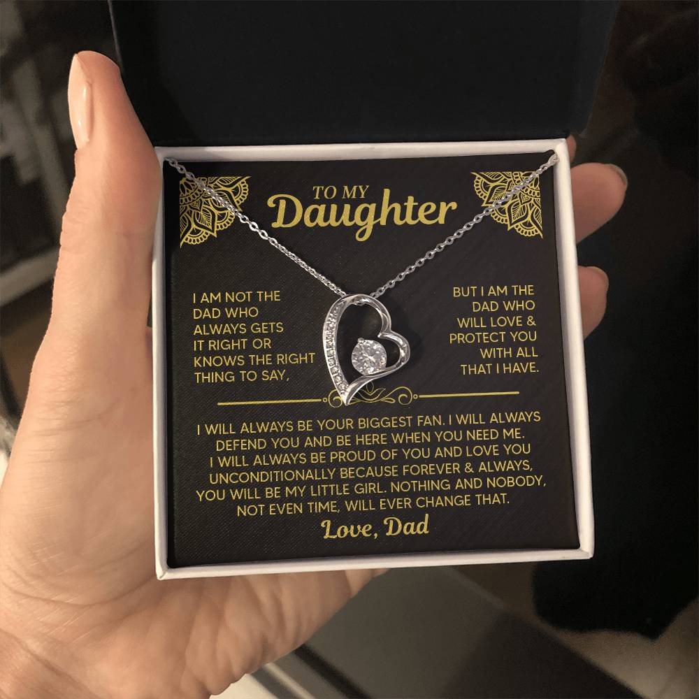 TO MY DAUGHTER BIGGEST FAN FOREVER LOVE NECKLACE GIFT SET