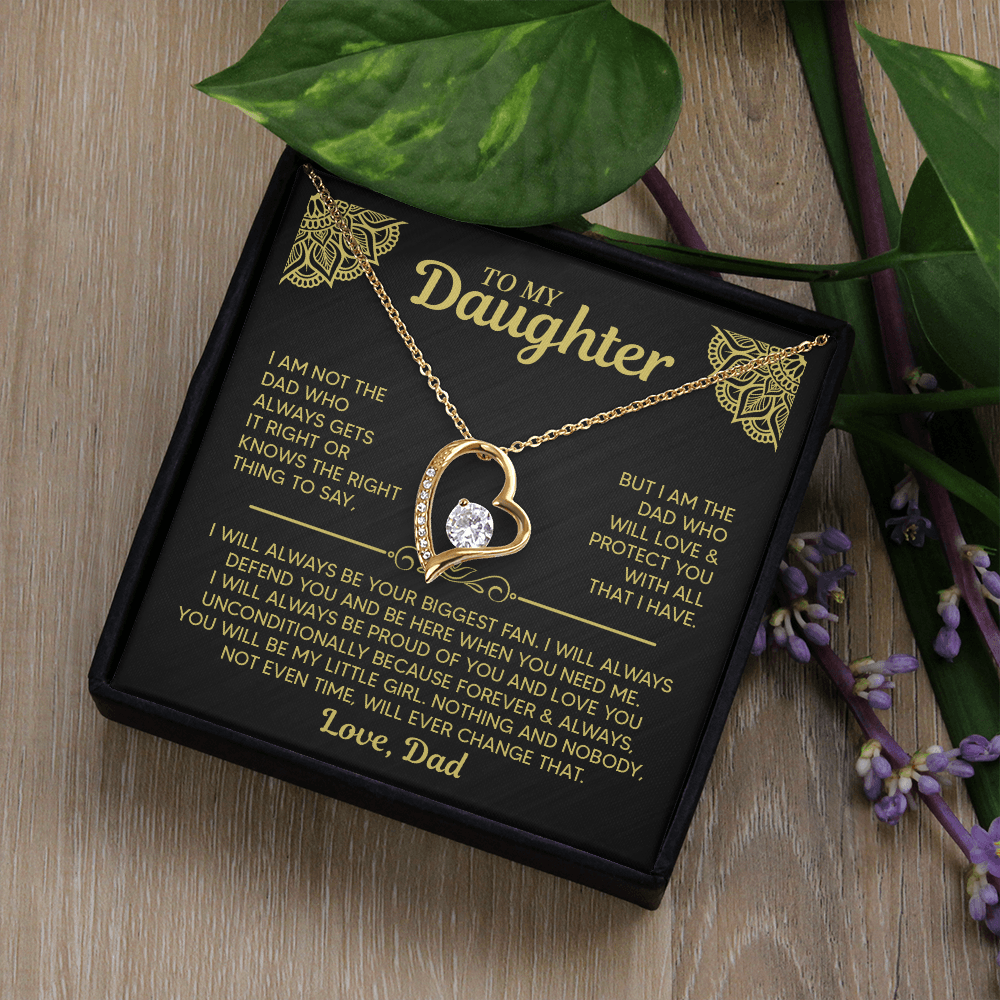 TO MY DAUGHTER BIGGEST FAN FOREVER LOVE NECKLACE GIFT SET