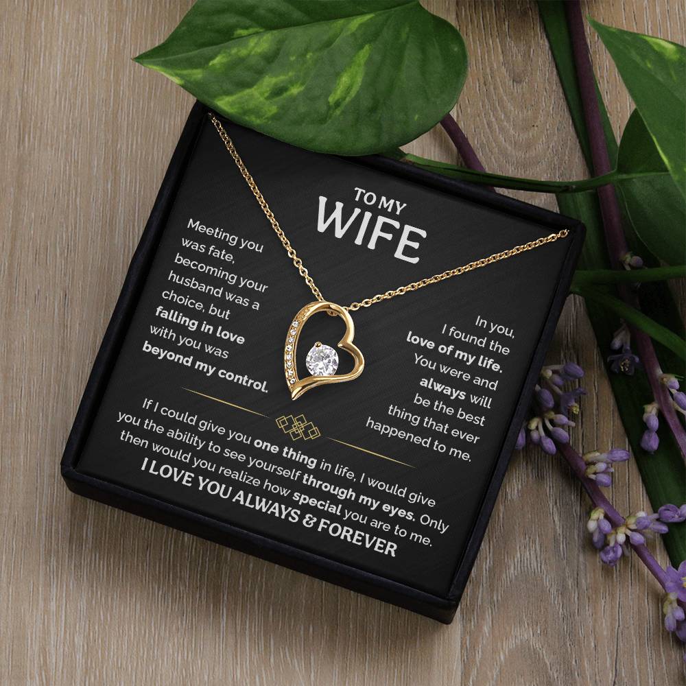 TO MY WIFE CHOICE FOREVER LOVE NECKLACE GIFT SET