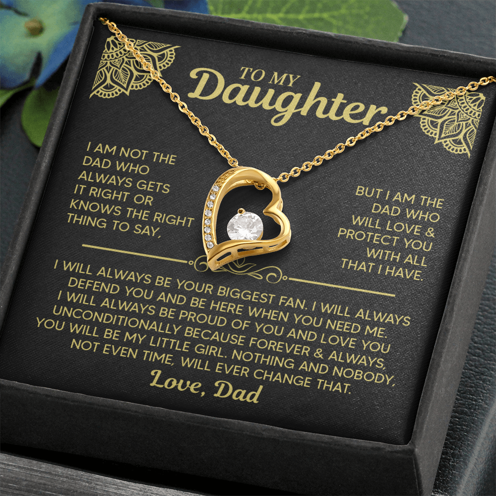 TO MY DAUGHTER BIGGEST FAN FOREVER LOVE NECKLACE GIFT SET
