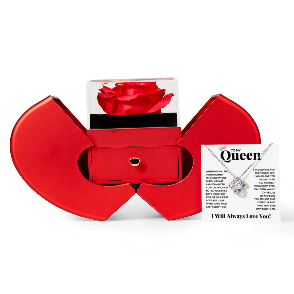 To My Queen Love Knot Heart Box Gift Set