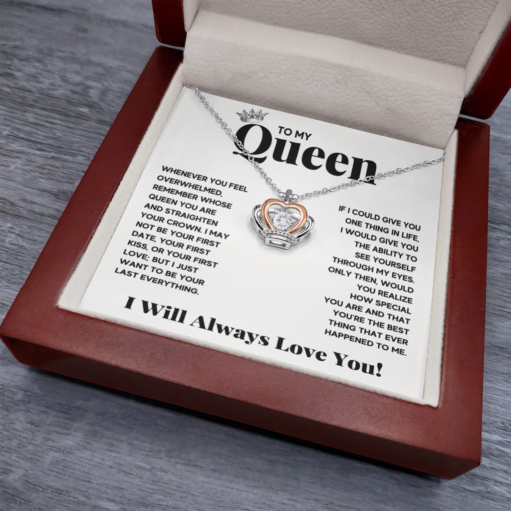 To My Queen Love Knot Necklace Gift Set