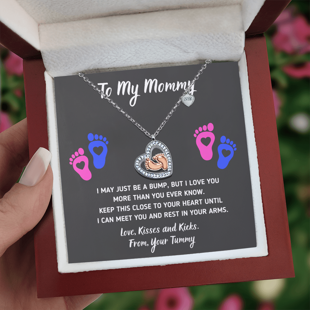 TO MY BABY FEET NECKLACE GIFT SET