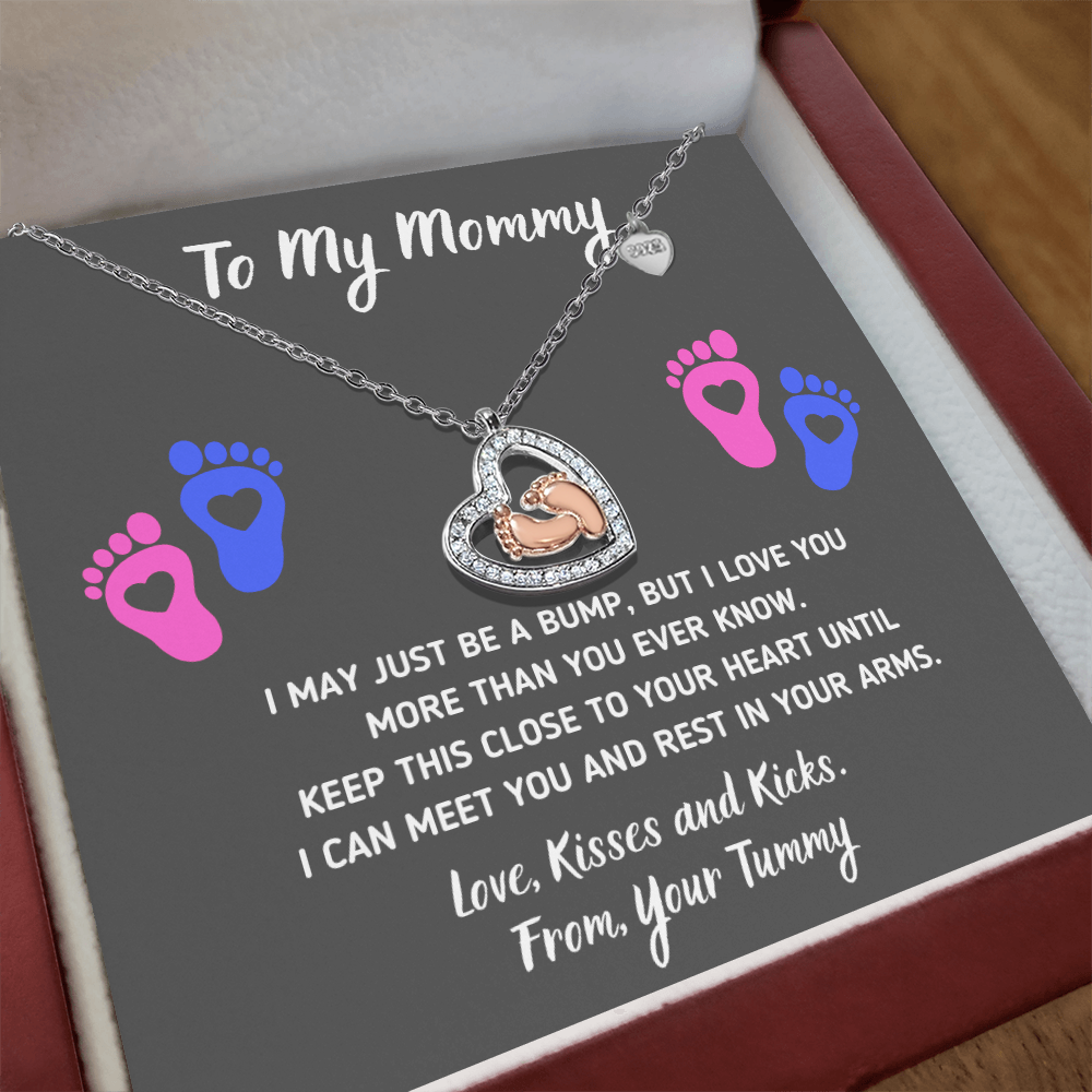 TO MY BABY FEET NECKLACE GIFT SET