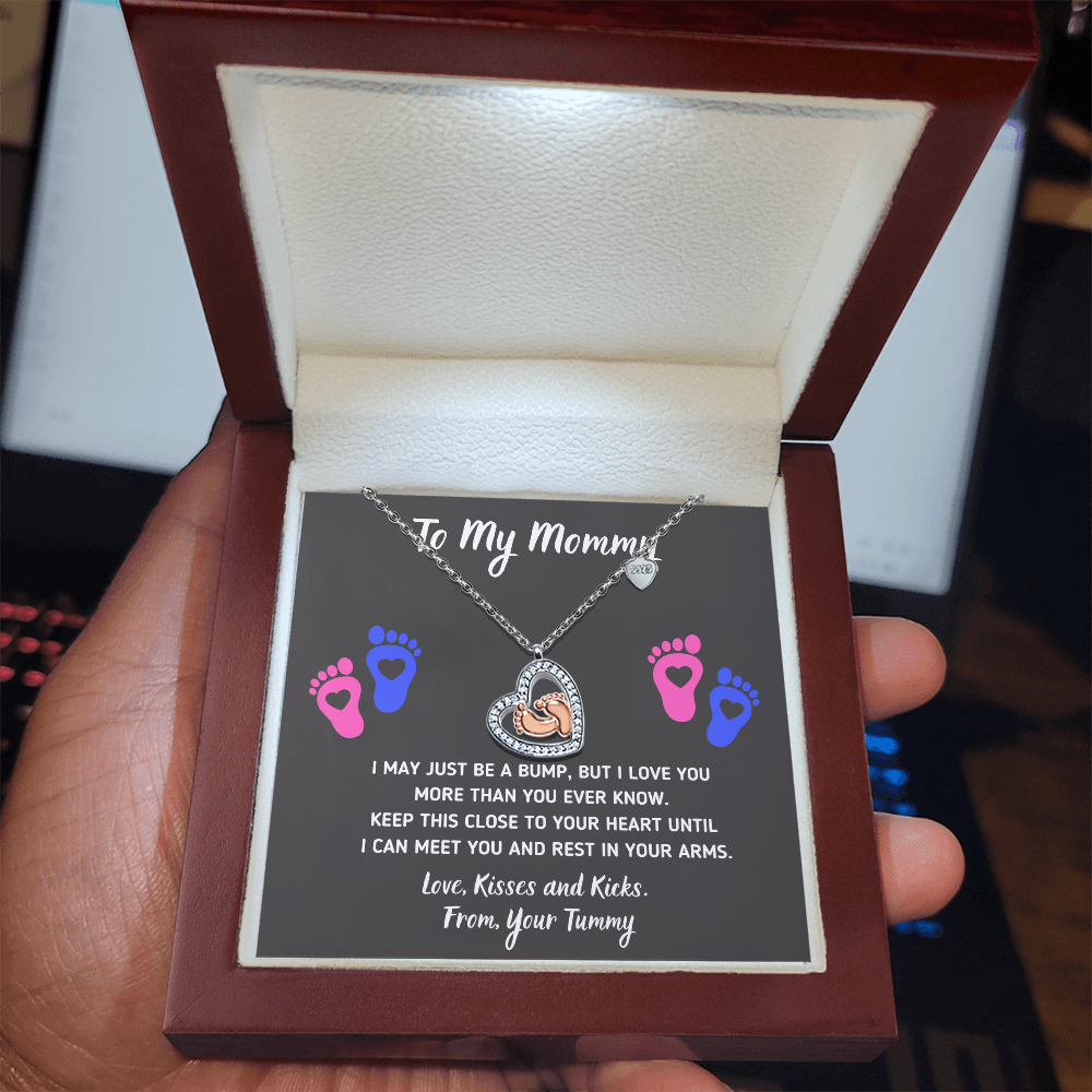 TO MY BABY FEET NECKLACE GIFT SET