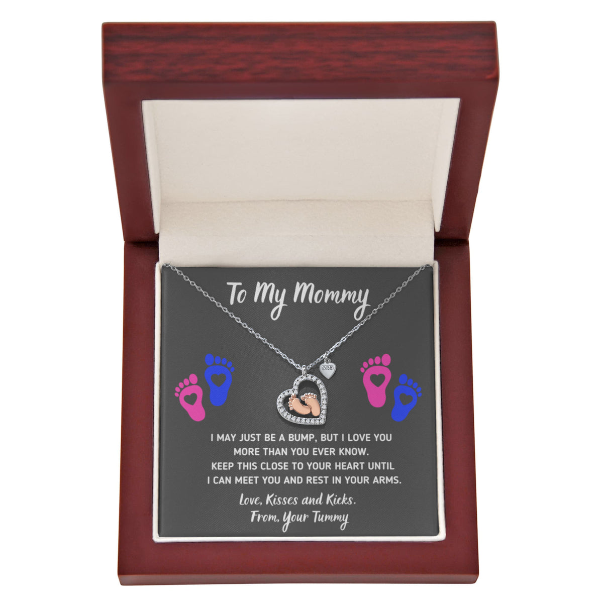 TO MY BABY FEET NECKLACE GIFT SET