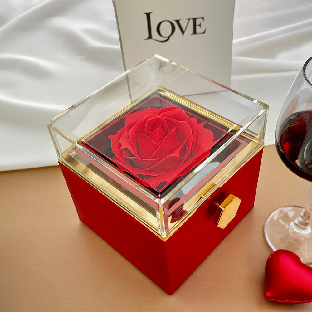 To My Soulmate Blue Squeeze Forever Love Necklace Rose Box Gift Set