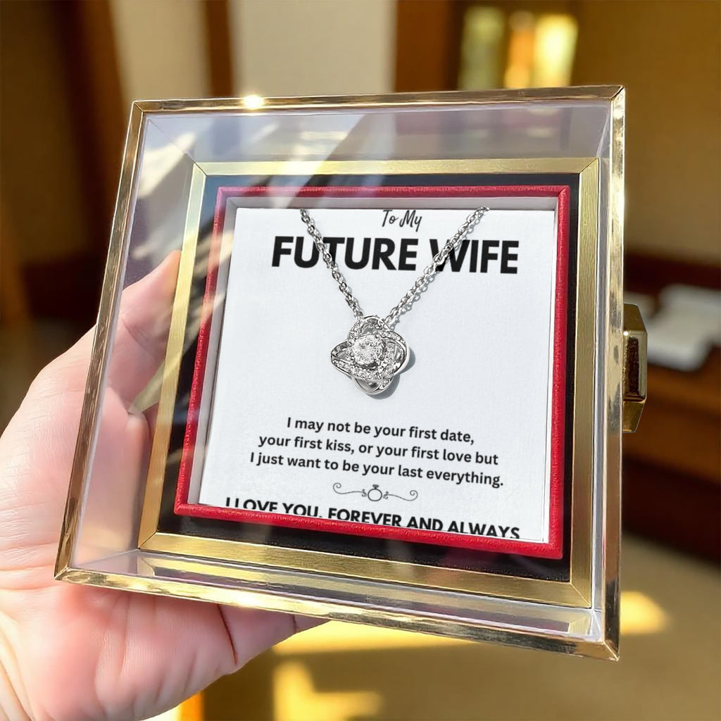 To My Future Wife Last Everything Forever Love Necklace Rose Box Gift Set