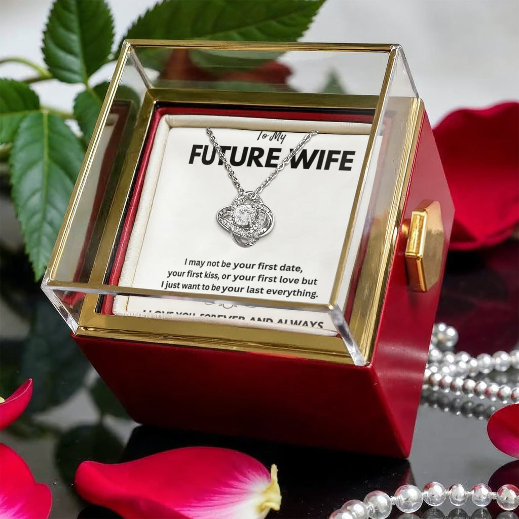 To My Future Wife Last Everything Forever Love Necklace Rose Box Gift Set