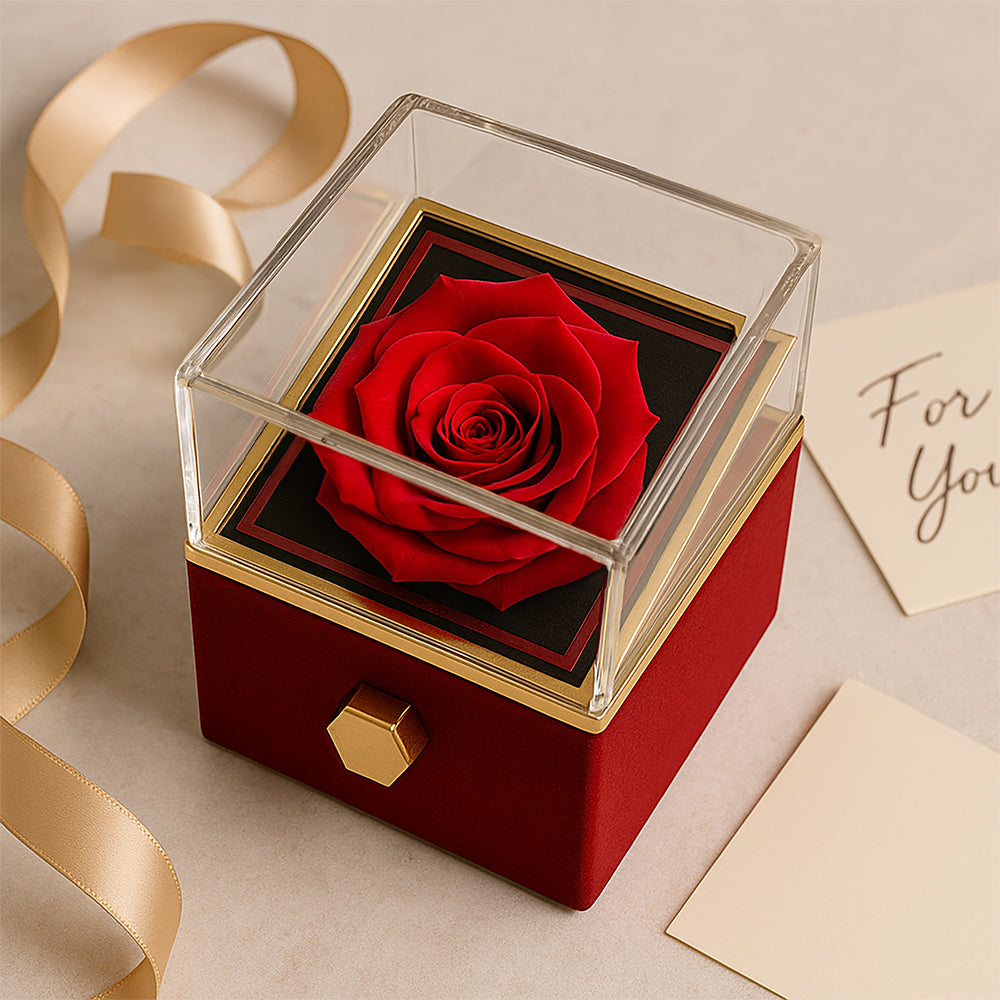 Apology Turn Back Love Knot Necklace Rose Box Gift Set