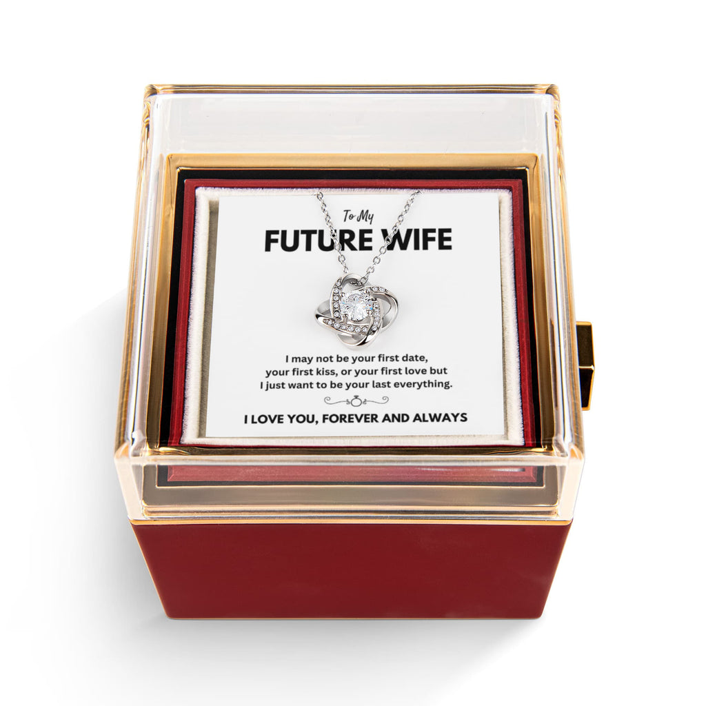 To My Future Wife Last Everything Forever Love Necklace Rose Box Gift Set