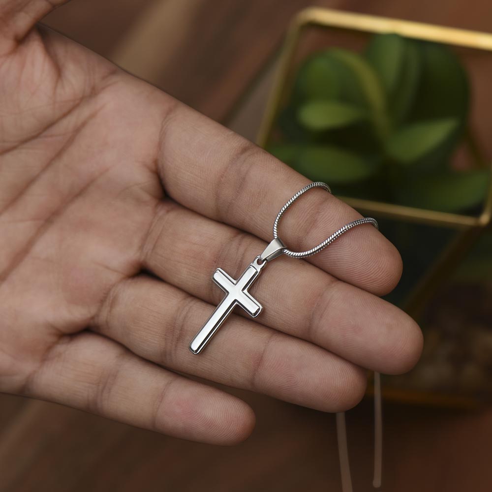 TO MY GRANDSON SKIES CROSS NECKLACE GIFT SET