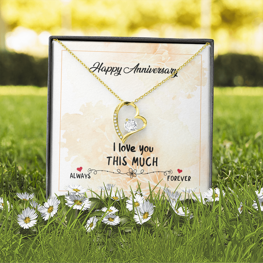 HAPPY ANNIVERSARY "THIS MUCH" FOREVER LOVE NECKLACE GIFT SET - ON CLOUD NINE GIFTS