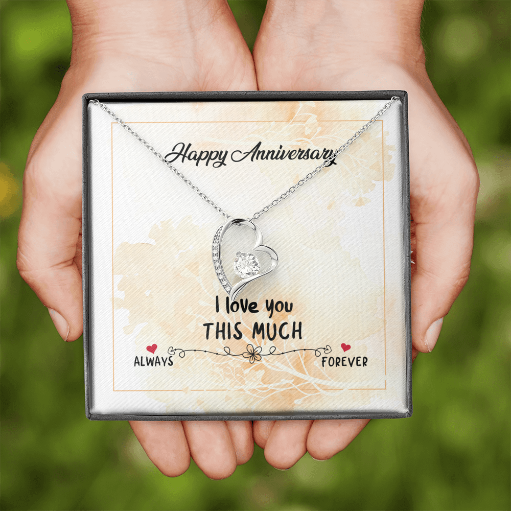 HAPPY ANNIVERSARY "THIS MUCH" FOREVER LOVE NECKLACE GIFT SET - ON CLOUD NINE GIFTS