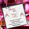 TO MY WHISKEY GIRL INTERLOCKING NECKLACE | MESSAGE CARD | GIFT BOX - ON CLOUD NINE GIFTS