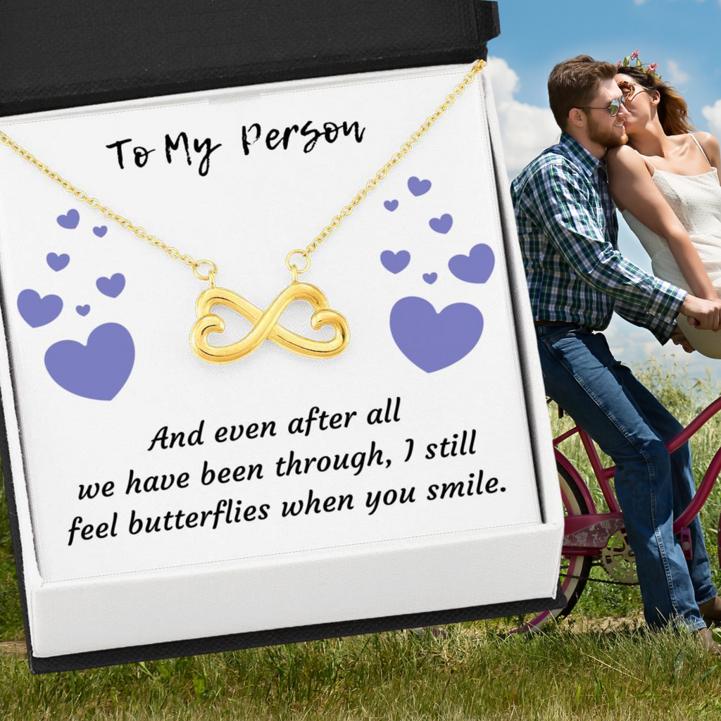 TO MY PERSON INFINITY NECKLACE | MESSAGE CARD | GIFT BOX - ON CLOUD NINE GIFTS