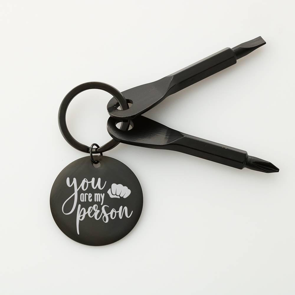 YOU ARE MY PERSON SCREWDRIVER KEYCHAIN WITH GIFT BOX - ON CLOUD NINE GIFTS