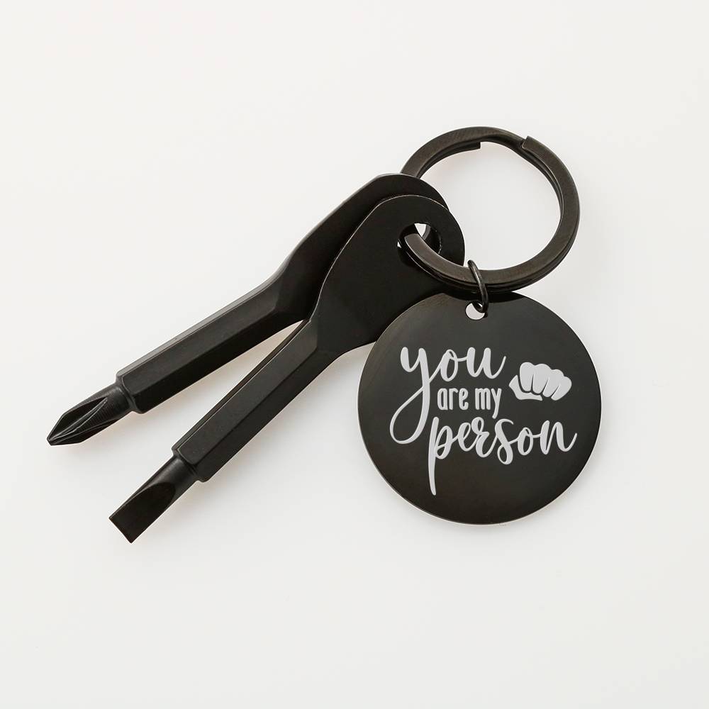 YOU ARE MY PERSON SCREWDRIVER KEYCHAIN WITH GIFT BOX - ON CLOUD NINE GIFTS