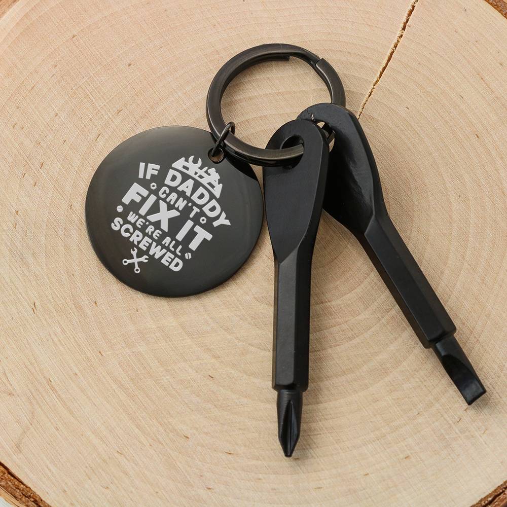 DADDY "SCREWED" SCREWDRIVER KEYCHAIN WITH GIFT BOX - ON CLOUD NINE GIFTS