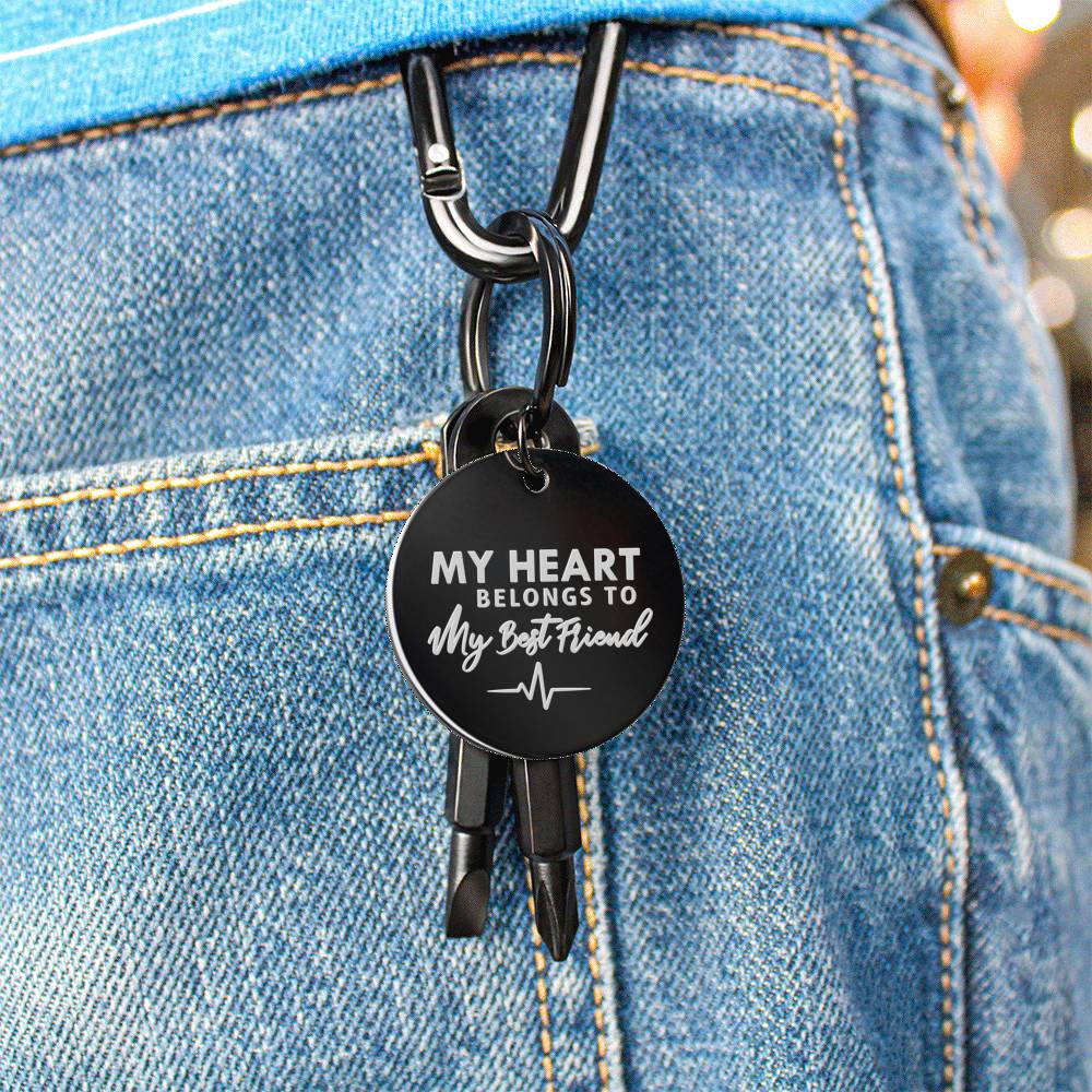 TO MY BEST FRIEND "HEART" SCREWDRIVER KEYCHAIN WITH GIFT BOX - ON CLOUD NINE GIFTS