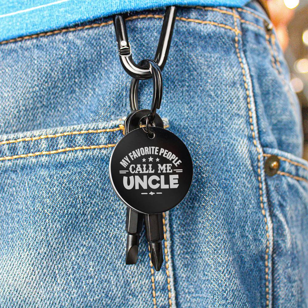 MY FAVORITE PEOPLE CALL ME UNCLE SCREWDRIVER KEYCHAIN WITH GIFT BOX - ON CLOUD NINE GIFTS