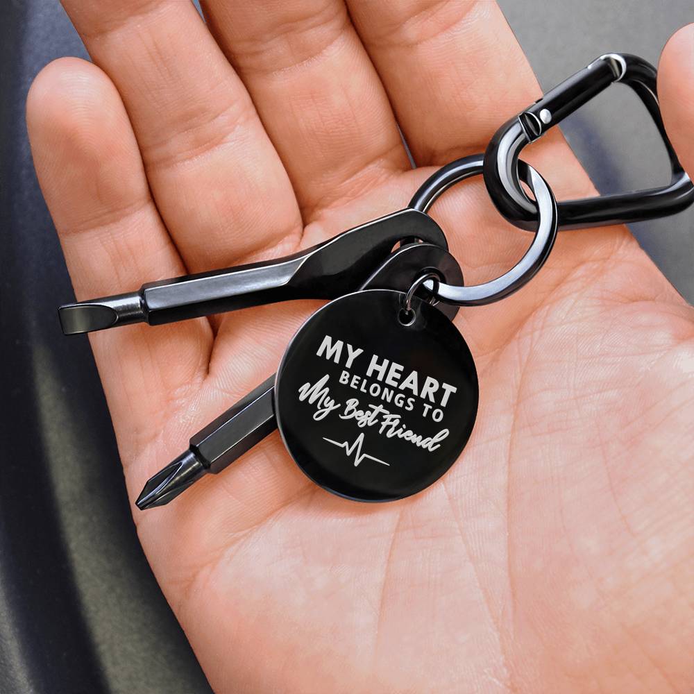 TO MY BEST FRIEND "HEART" SCREWDRIVER KEYCHAIN WITH GIFT BOX - ON CLOUD NINE GIFTS