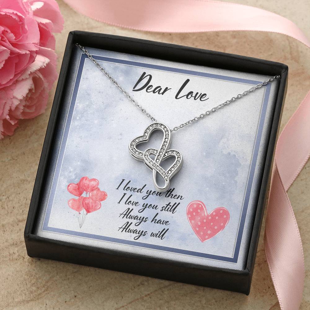 DEAR WIFE "LOVE YOU STILL" DOUBLE HEARTS NECKLACE GIFT SET - ON CLOUD NINE GIFTS
