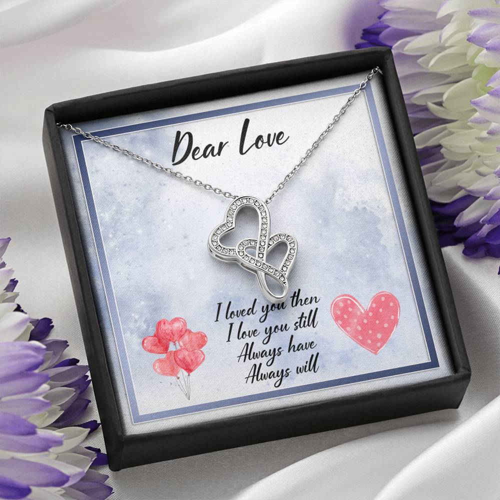 DEAR WIFE "LOVE YOU STILL" DOUBLE HEARTS NECKLACE GIFT SET - ON CLOUD NINE GIFTS