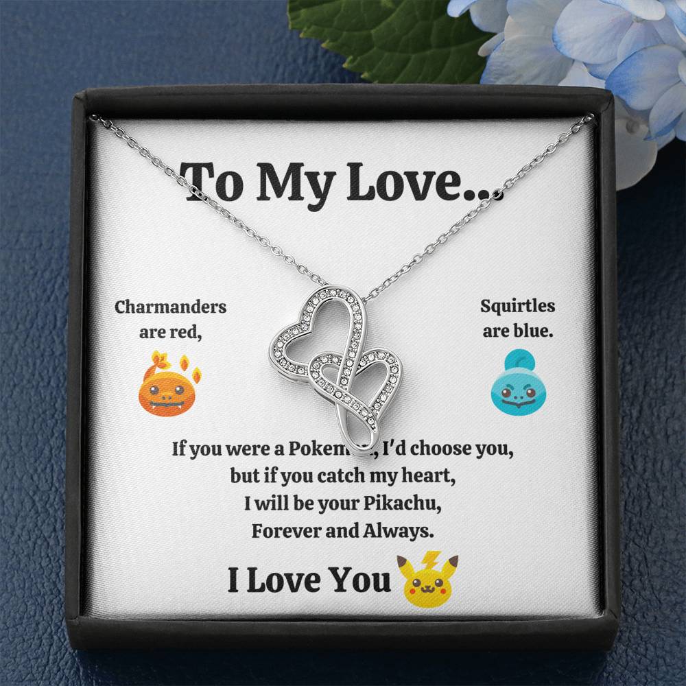 TO MY LOVE "CATCH MY HEART" DOUBLE HEARTS NECKLACE GIFT SET - ON CLOUD NINE GIFTS