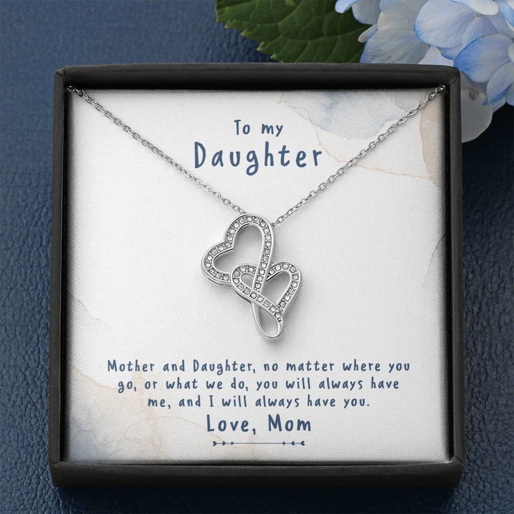 TO MY DAUGHTER "NO MATTER" DOUBLE HEARTS NECKLACE GIFT SET - ON CLOUD NINE GIFTS