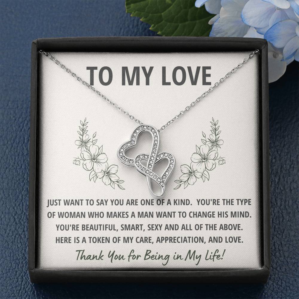TO MY LOVE "TOKEN" DOUBLE HEARTS NECKLACE GIFT SET - ON CLOUD NINE GIFTS