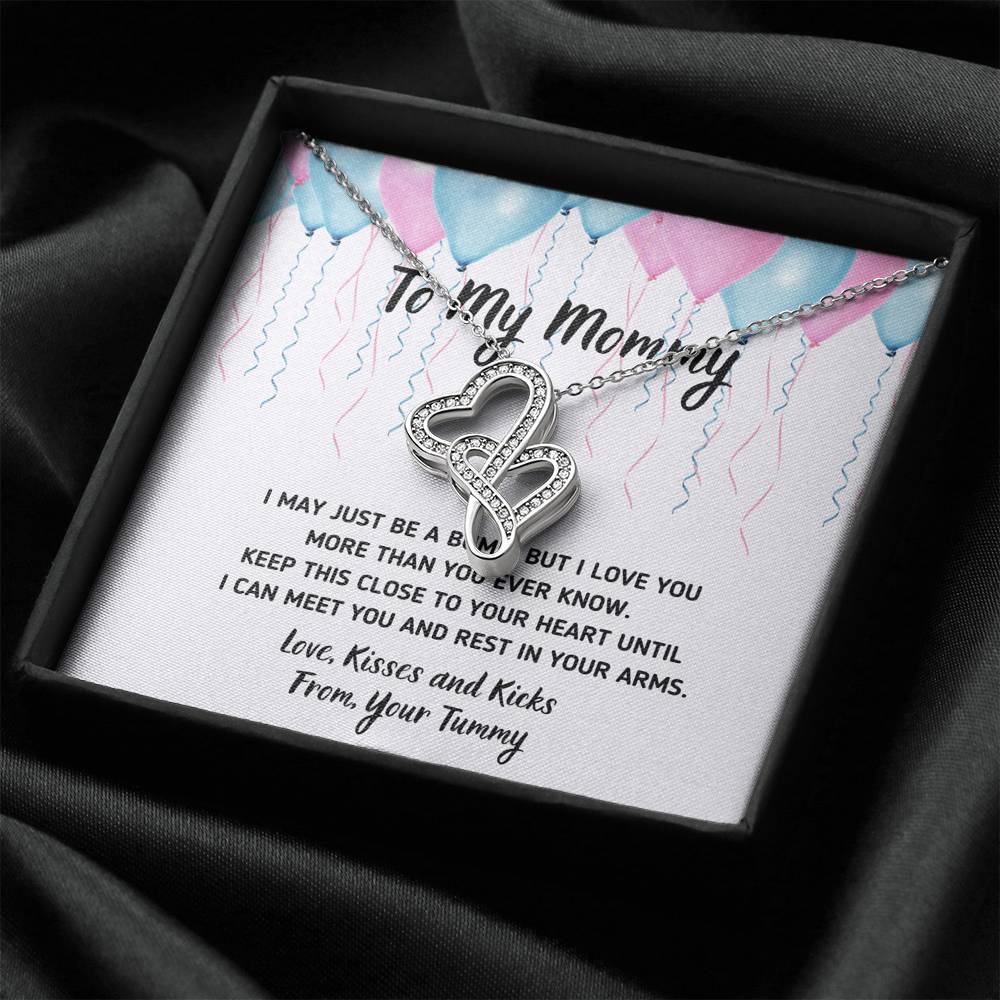TO MY MOMMY "CELEBRATION" DOUBLE HEARTS NECKLACE GIFT SET - ON CLOUD NINE GIFTS