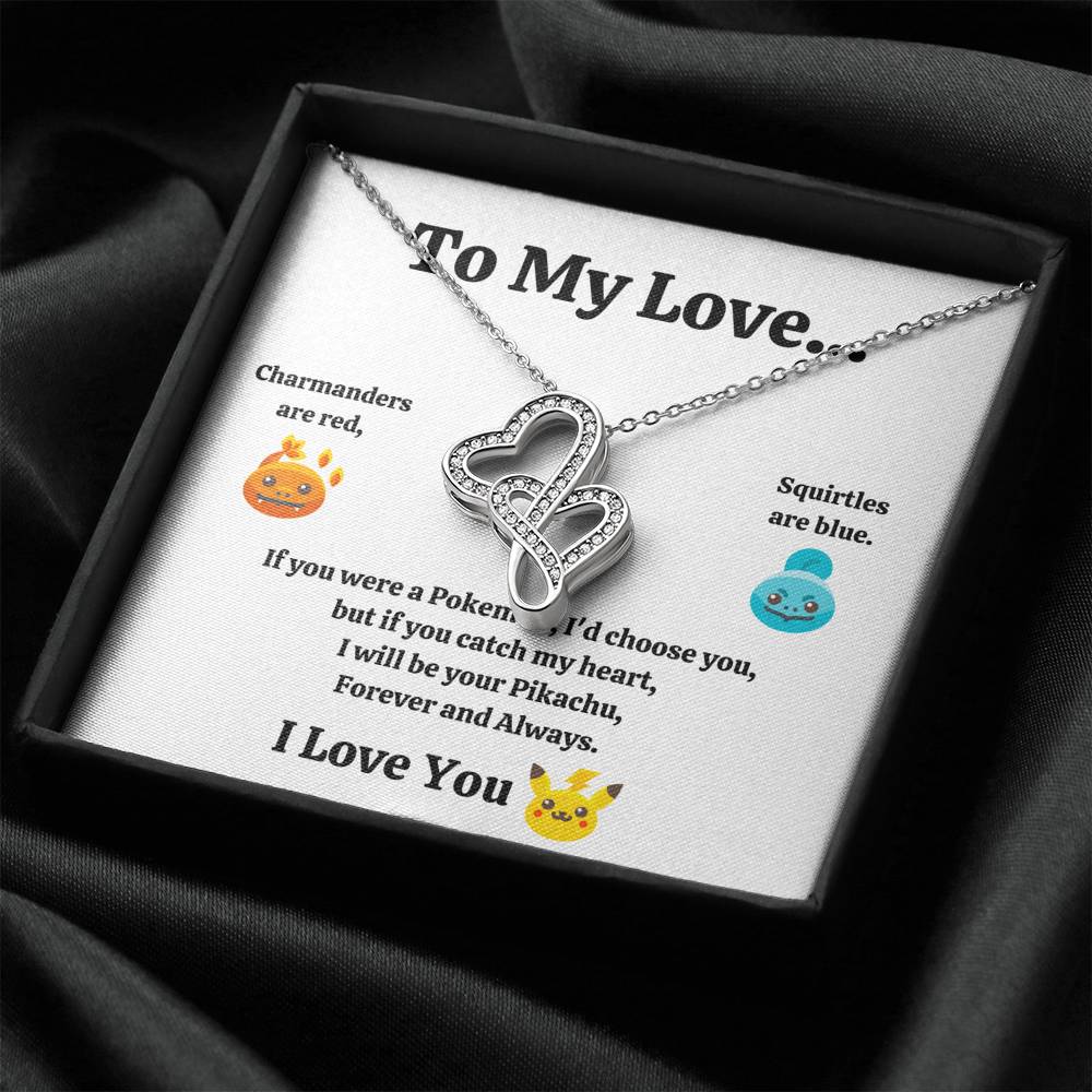 TO MY LOVE "CATCH MY HEART" DOUBLE HEARTS NECKLACE GIFT SET - ON CLOUD NINE GIFTS