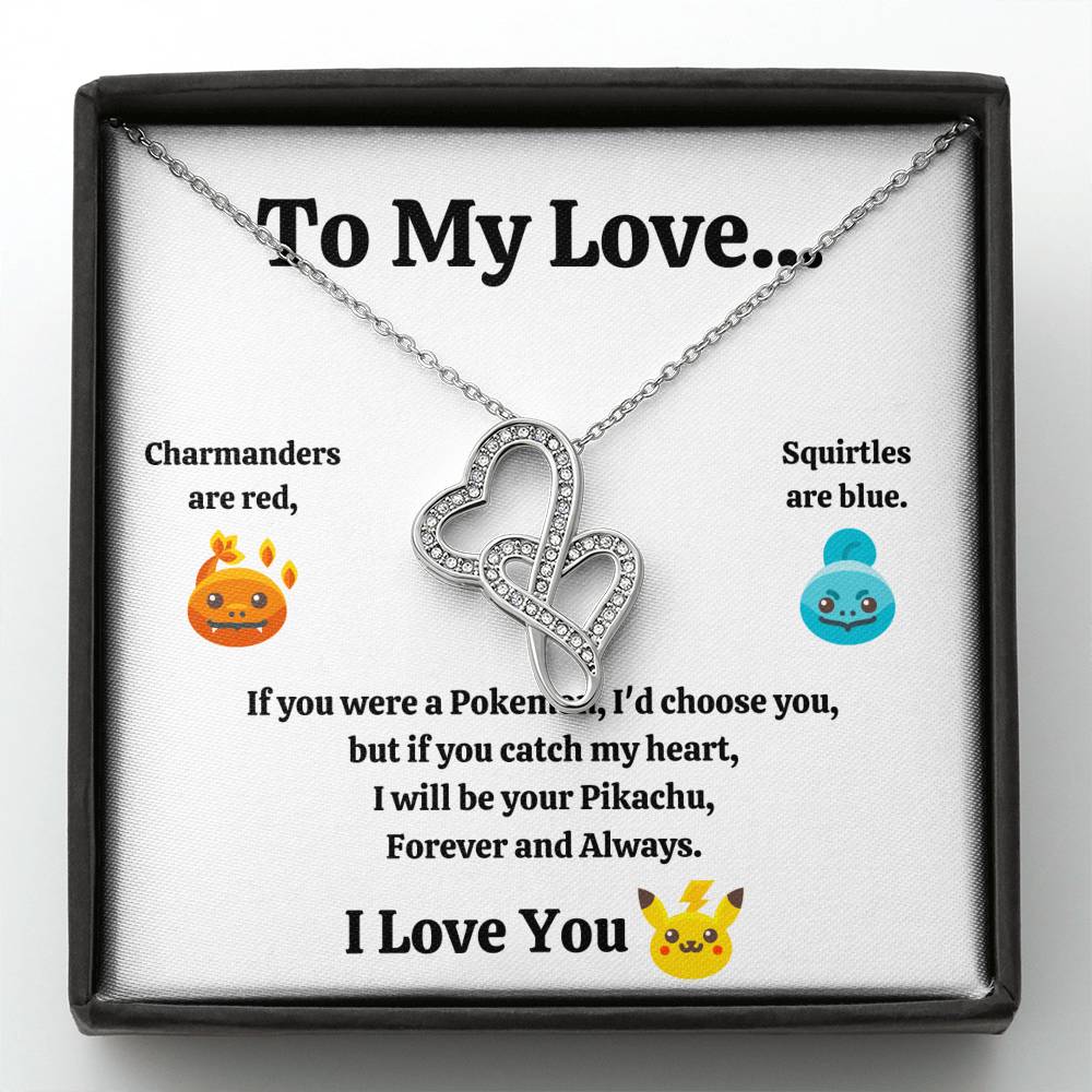 TO MY LOVE "CATCH MY HEART" DOUBLE HEARTS NECKLACE GIFT SET - ON CLOUD NINE GIFTS